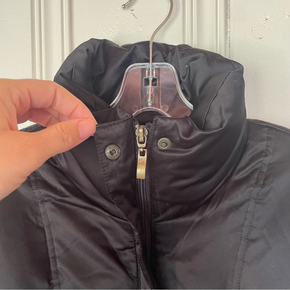 Zara Basic Black Puffer Fitted Jacket - image 3